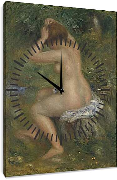 Часы картина - A Bather. Пьер Огюст Ренуар