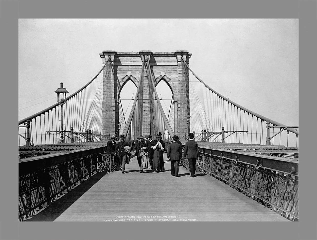 Картина в раме - Бруклинский мост
