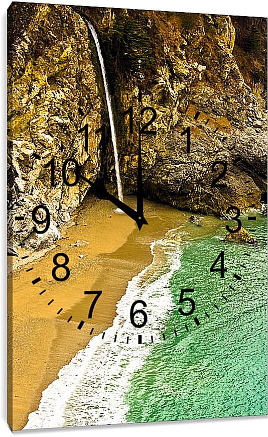 Часы картина - Водопад из скалы