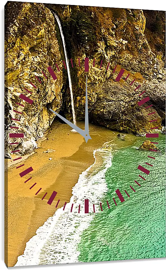 Часы картина - Водопад из скалы