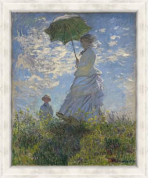 Картина в раме - Женщина с зонтиком. Клод Моне