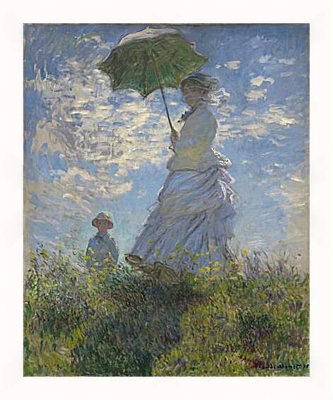Картина в раме - Женщина с зонтиком. Клод Моне