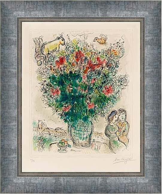 Картина в раме - Bouquet multicolore. Марк Шагал