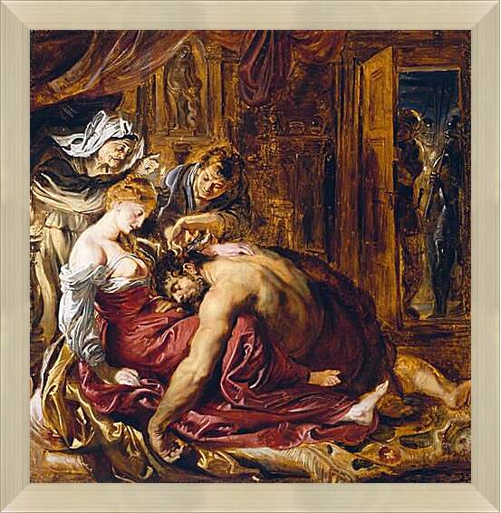 Картина в раме - Samson and Delilah. Питер Пауль Рубенс