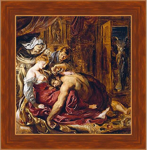 Картина в раме - Samson and Delilah. Питер Пауль Рубенс