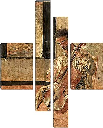 Модульная картина - Портрет виолончелиста Пишо Рекара. Сальвадор Дали