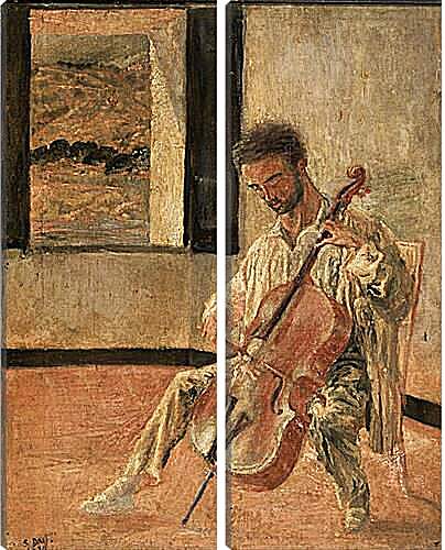 Модульная картина - Портрет виолончелиста Пишо Рекара. Сальвадор Дали