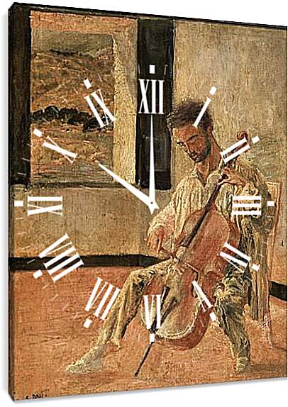 Часы картина - Портрет виолончелиста Пишо Рекара. Сальвадор Дали