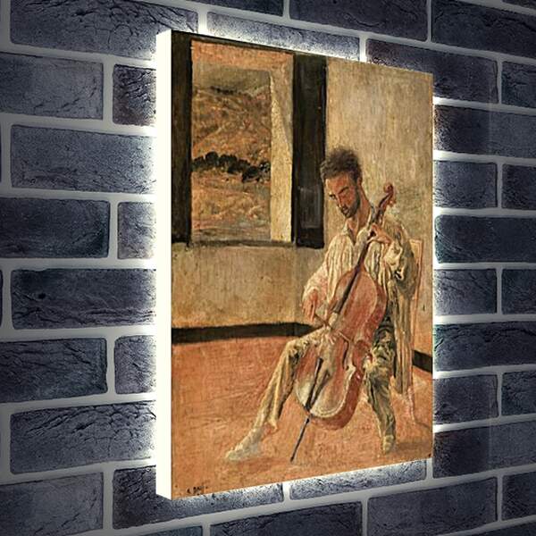 Лайтбокс световая панель - Портрет виолончелиста Пишо Рекара. Сальвадор Дали