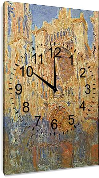 Часы картина - Rouen Cathedral, Facade. Клод Моне