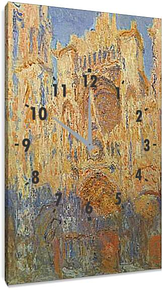 Часы картина - Rouen Cathedral, Facade. Клод Моне