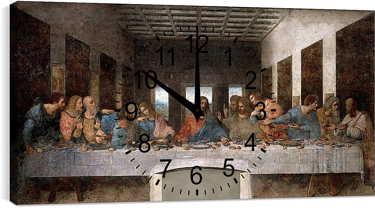 Часы картина - Тайная вечеря. Леонардо да Винчи