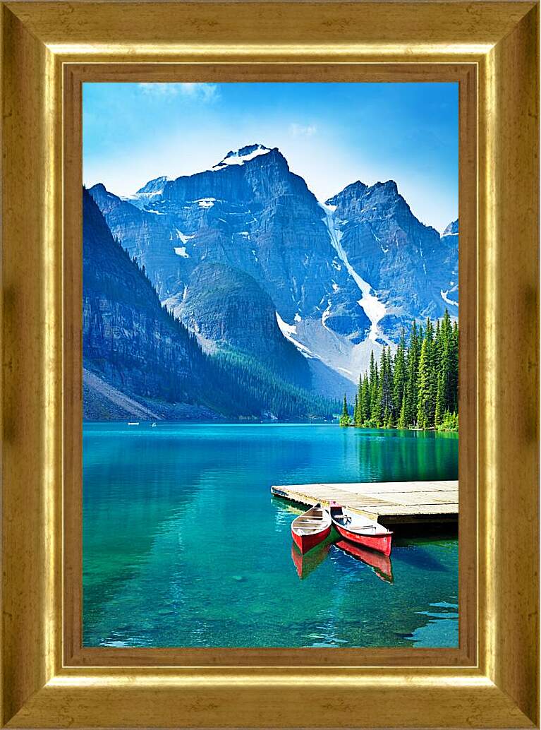 Картина в раме - Две лодки