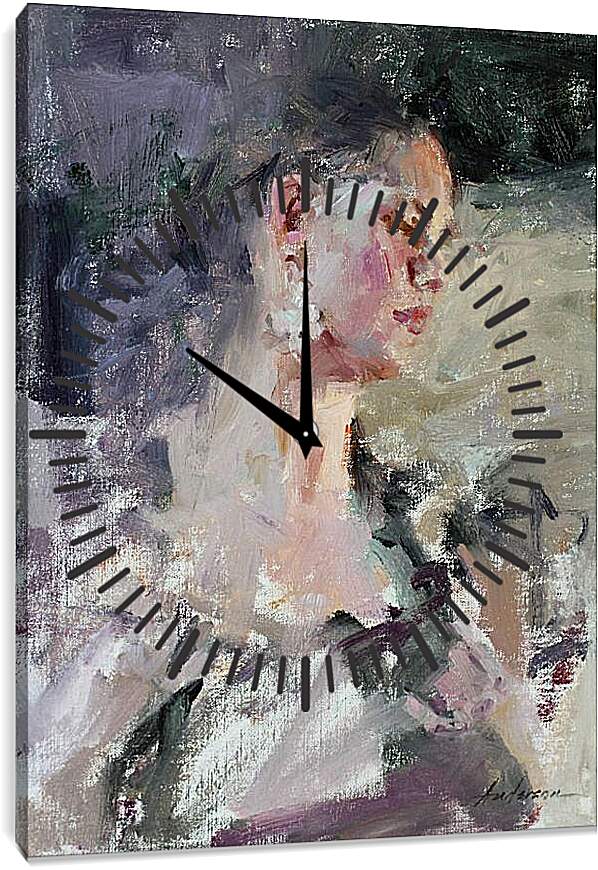 Часы картина - Девушка