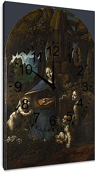 Часы картина - Мадонна в скалах. Леонардо да Винчи