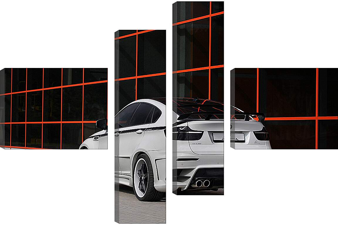 Модульная картина - BMW X6 белый