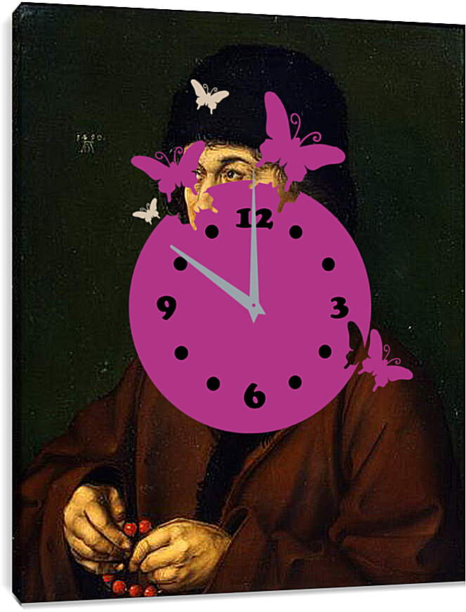Часы картина - Альбрехт Дюрер старший с чётками. Альбрехт Дюрер