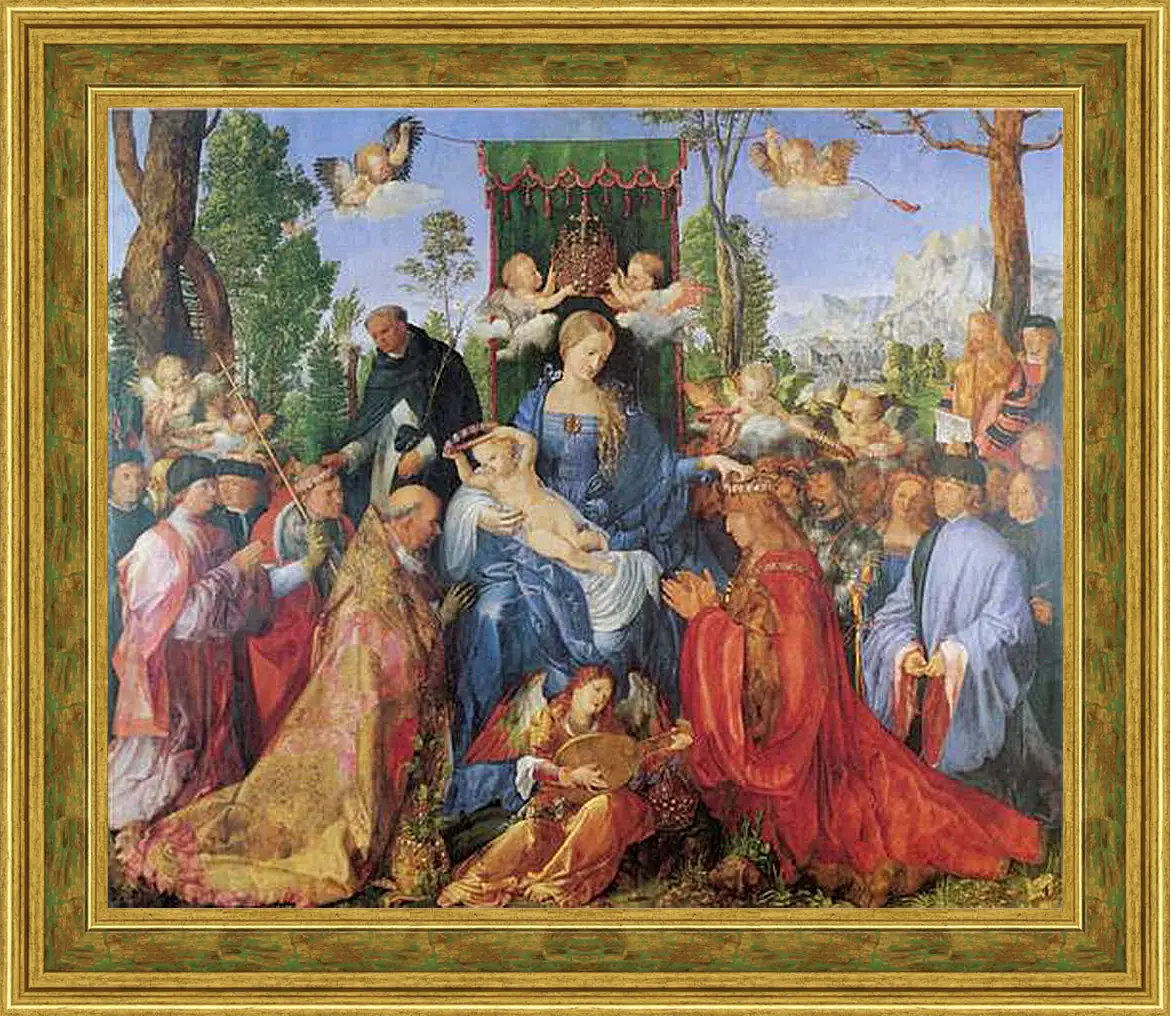 Картина в раме - Rosenkranzaltar. Праздник терновых венцов. Альбрехт Дюрер