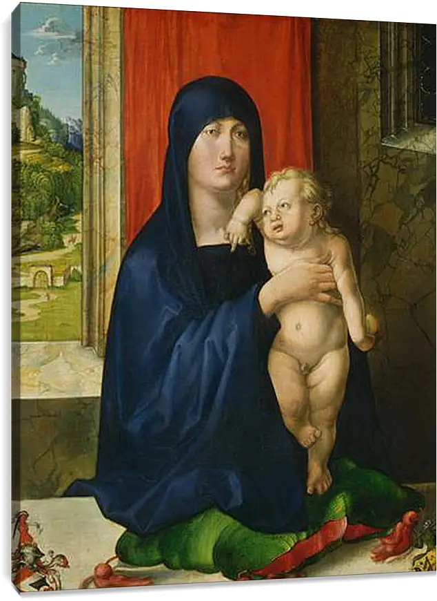 Постер и плакат - Madonna and Child. Мадонна с младенцем. Альбрехт Дюрер