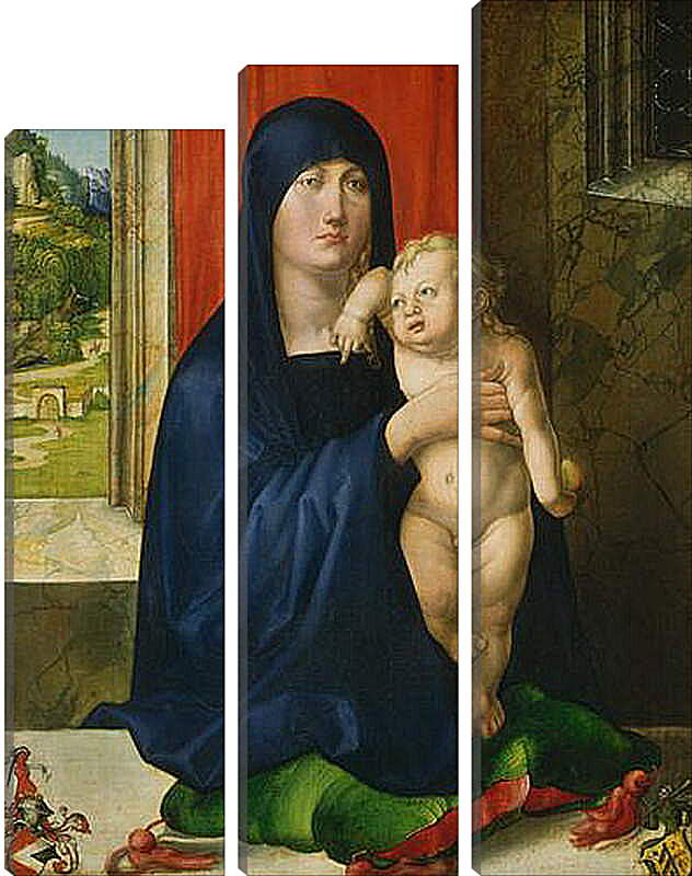 Модульная картина - Madonna and Child. Мадонна с младенцем. Альбрехт Дюрер