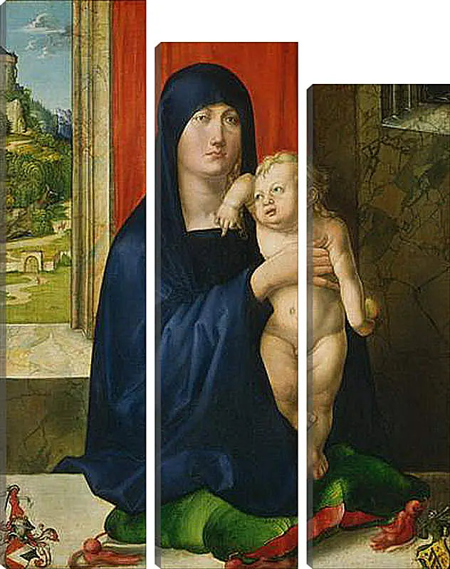 Модульная картина - Madonna and Child. Мадонна с младенцем. Альбрехт Дюрер