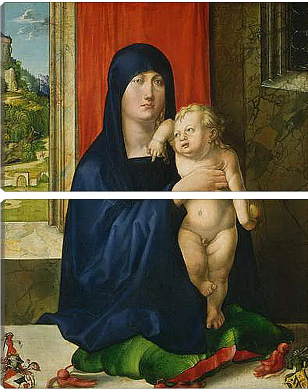 Модульная картина - Madonna and Child. Мадонна с младенцем. Альбрехт Дюрер