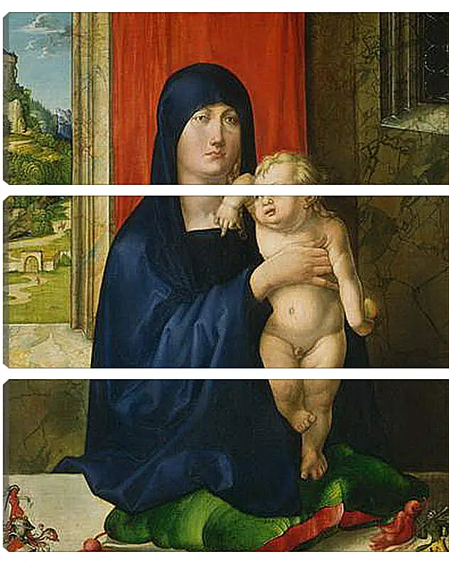 Модульная картина - Madonna and Child. Мадонна с младенцем. Альбрехт Дюрер