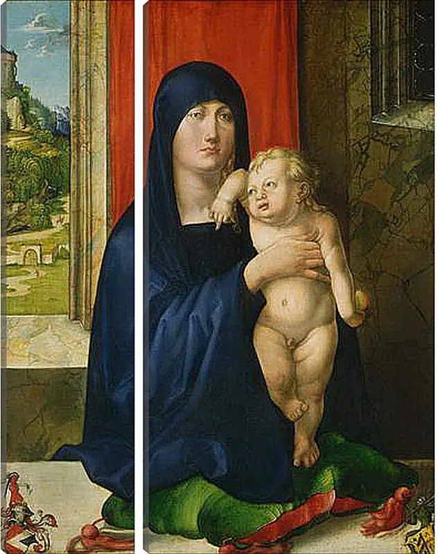 Модульная картина - Madonna and Child. Мадонна с младенцем. Альбрехт Дюрер