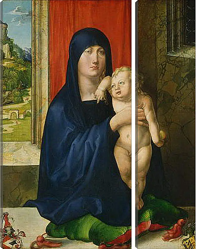 Модульная картина - Madonna and Child. Мадонна с младенцем. Альбрехт Дюрер