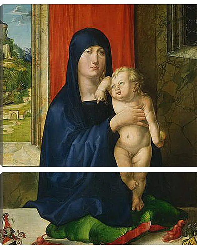 Модульная картина - Madonna and Child. Мадонна с младенцем. Альбрехт Дюрер