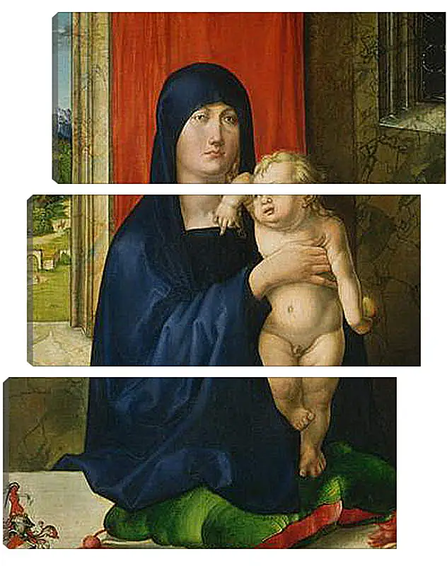 Модульная картина - Madonna and Child. Мадонна с младенцем. Альбрехт Дюрер