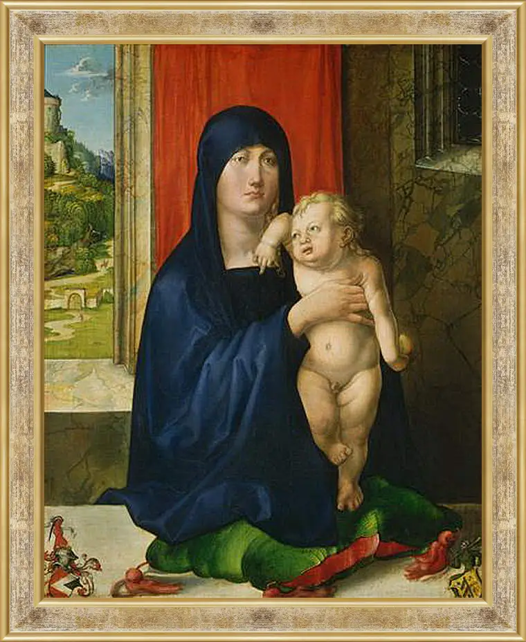 Картина в раме - Madonna and Child. Мадонна с младенцем. Альбрехт Дюрер