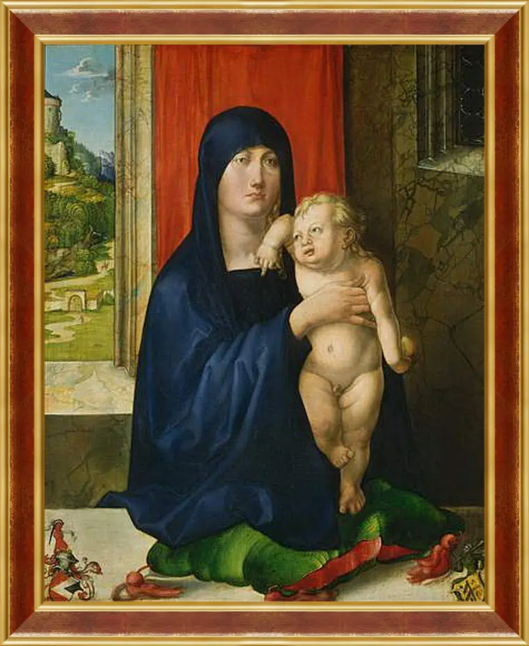 Картина в раме - Madonna and Child. Мадонна с младенцем. Альбрехт Дюрер