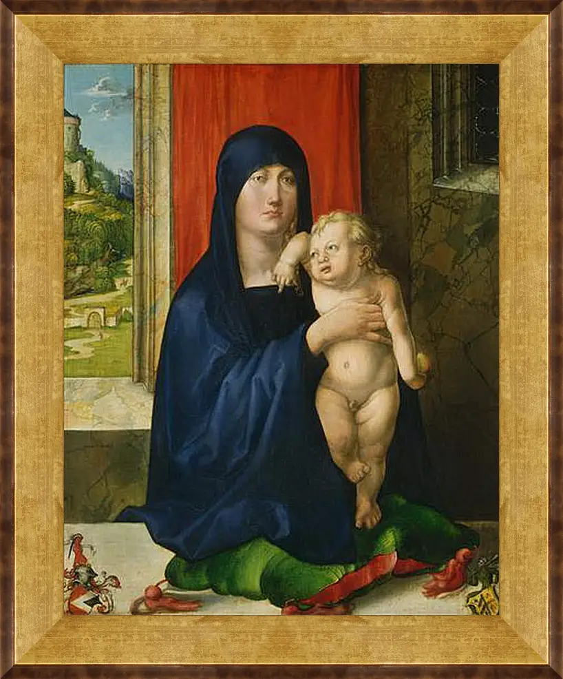 Картина в раме - Madonna and Child. Мадонна с младенцем. Альбрехт Дюрер