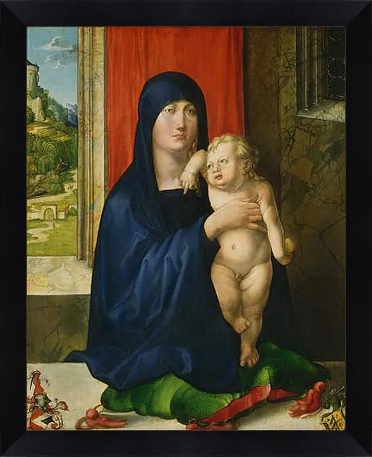 Картина в раме - Madonna and Child. Мадонна с младенцем. Альбрехт Дюрер