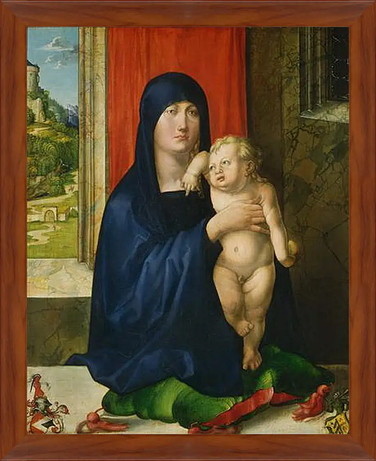 Картина в раме - Madonna and Child. Мадонна с младенцем. Альбрехт Дюрер