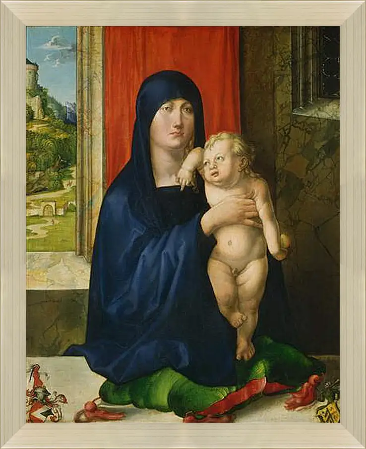 Картина в раме - Madonna and Child. Мадонна с младенцем. Альбрехт Дюрер