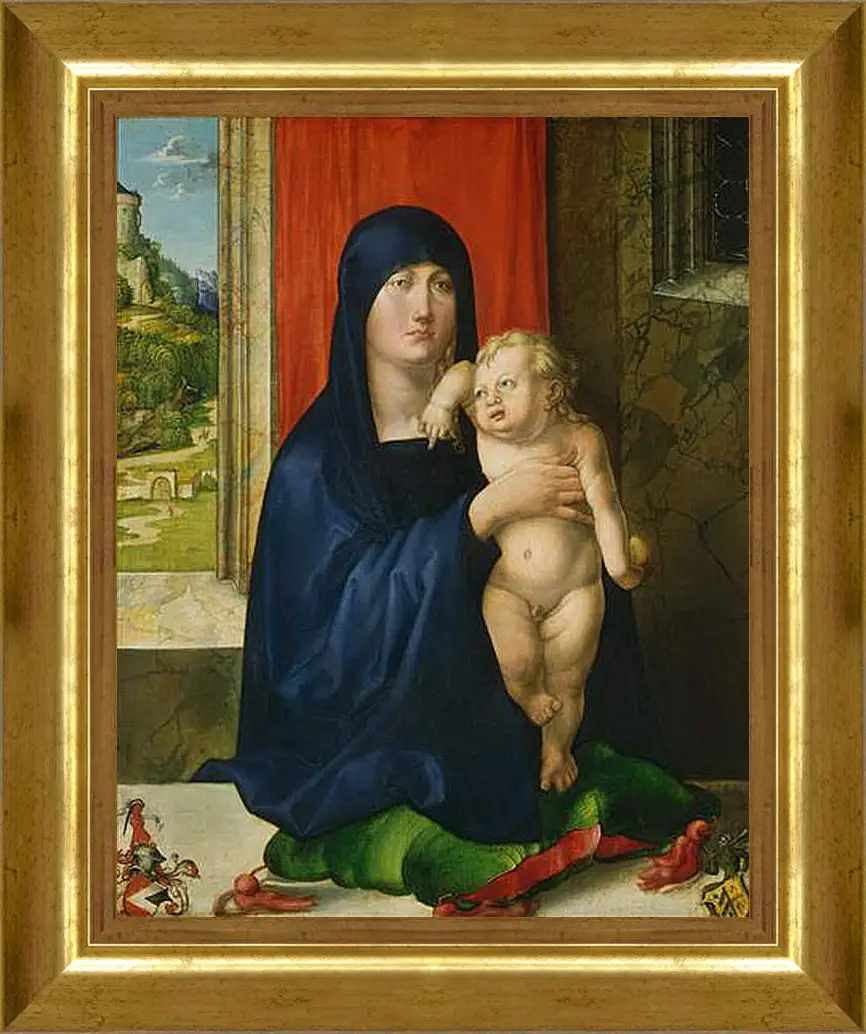 Картина в раме - Madonna and Child. Мадонна с младенцем. Альбрехт Дюрер