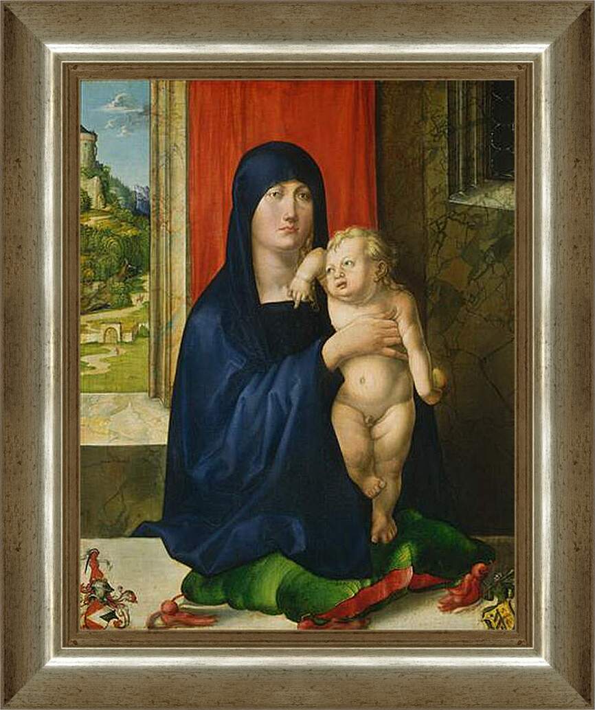 Картина в раме - Madonna and Child. Мадонна с младенцем. Альбрехт Дюрер