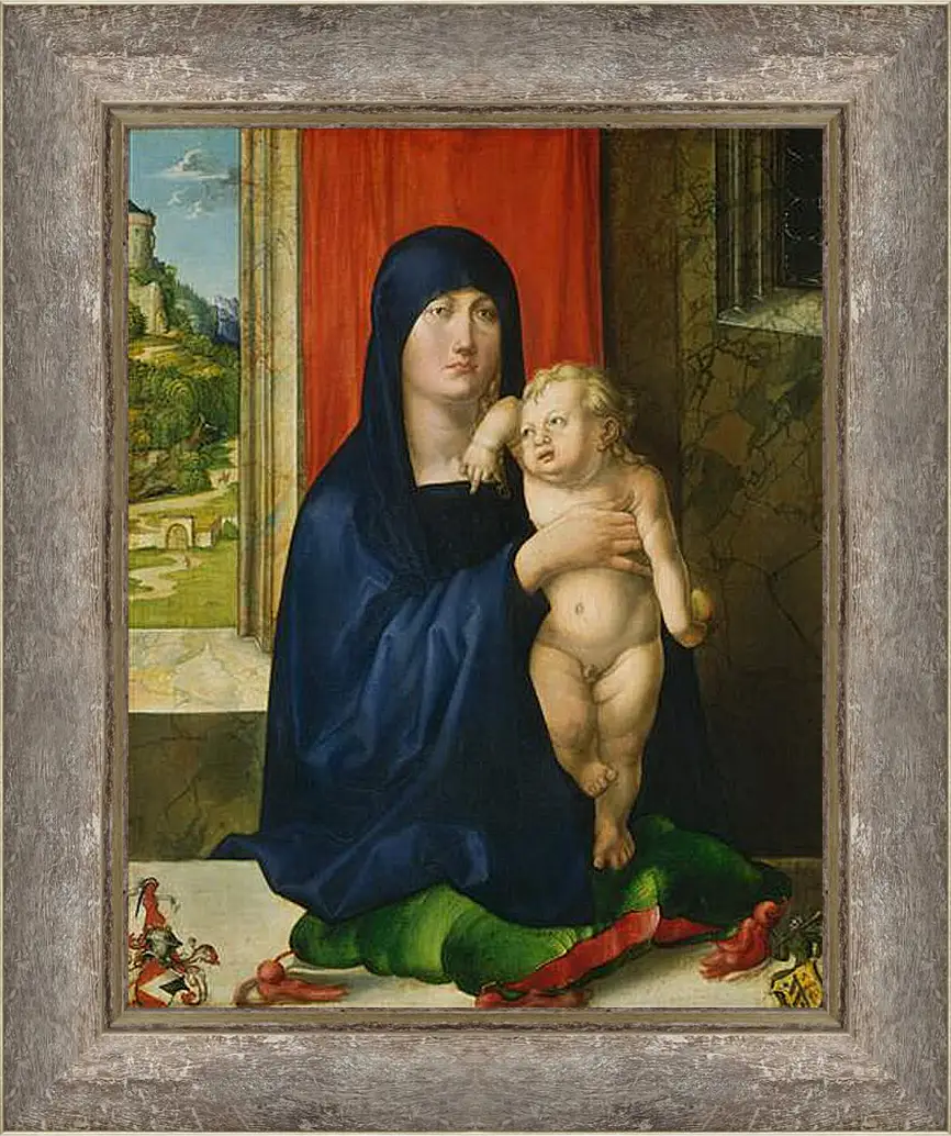 Картина в раме - Madonna and Child. Мадонна с младенцем. Альбрехт Дюрер