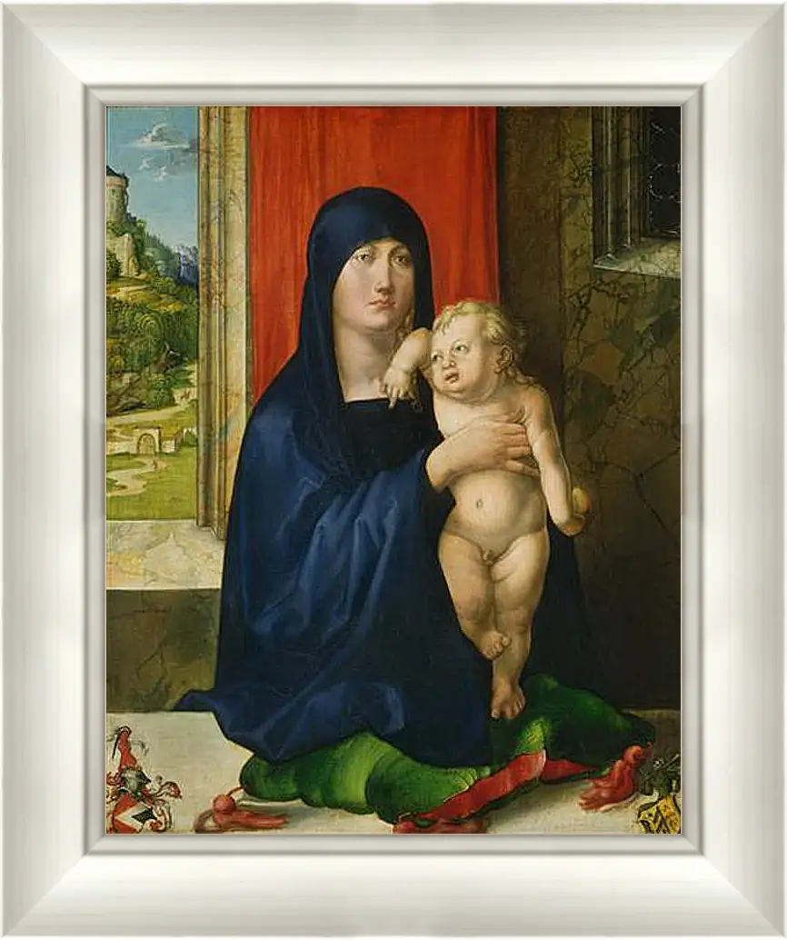 Картина в раме - Madonna and Child. Мадонна с младенцем. Альбрехт Дюрер