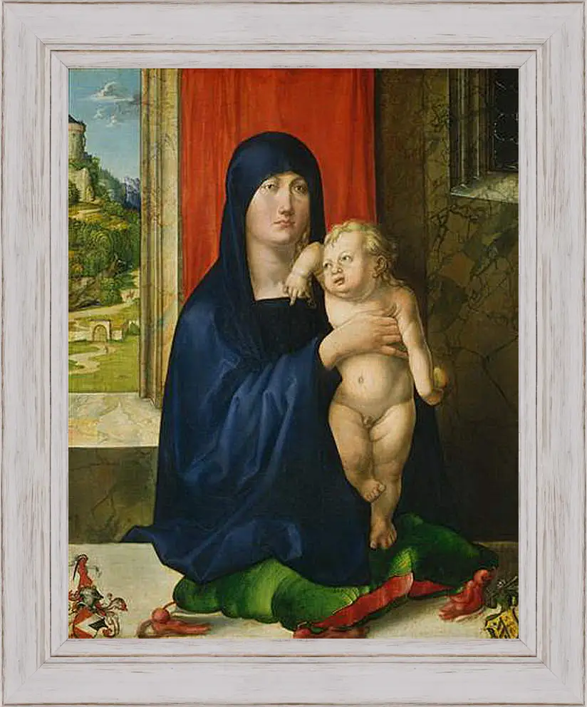 Картина в раме - Madonna and Child. Мадонна с младенцем. Альбрехт Дюрер