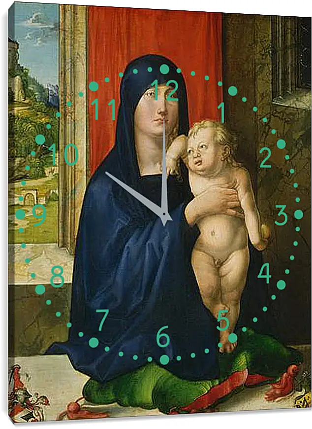 Часы картина - Madonna and Child. Мадонна с младенцем. Альбрехт Дюрер