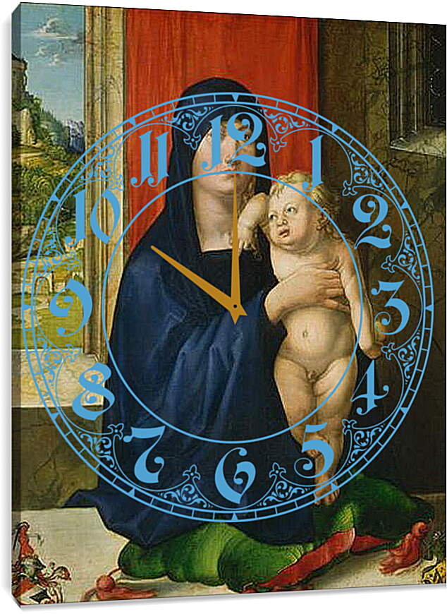 Часы картина - Madonna and Child. Мадонна с младенцем. Альбрехт Дюрер