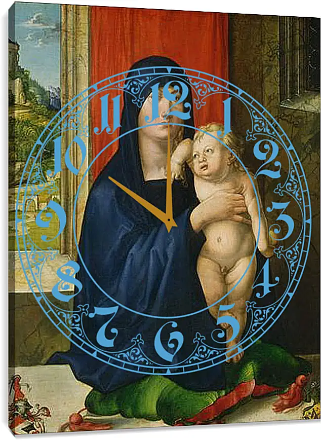 Часы картина - Madonna and Child. Мадонна с младенцем. Альбрехт Дюрер