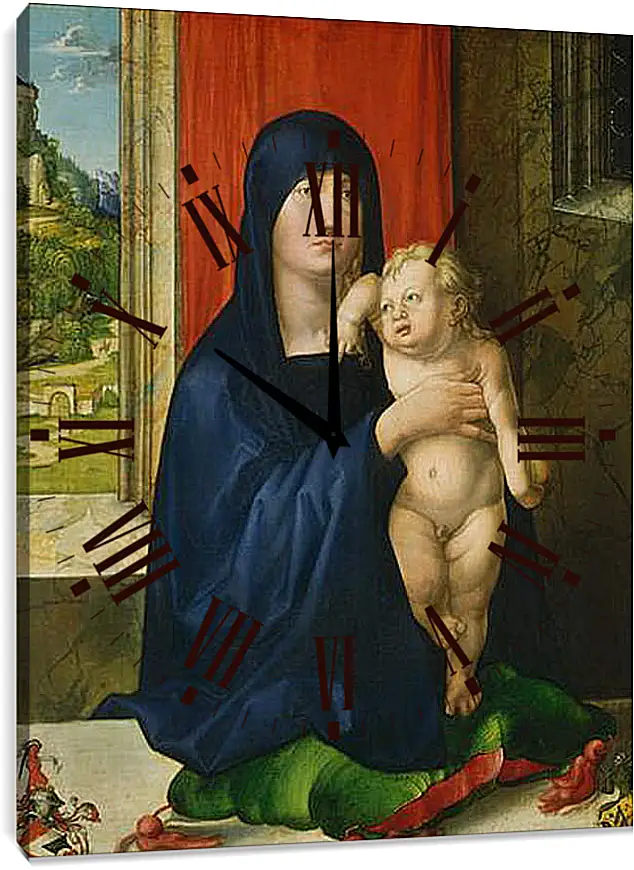 Часы картина - Madonna and Child. Мадонна с младенцем. Альбрехт Дюрер