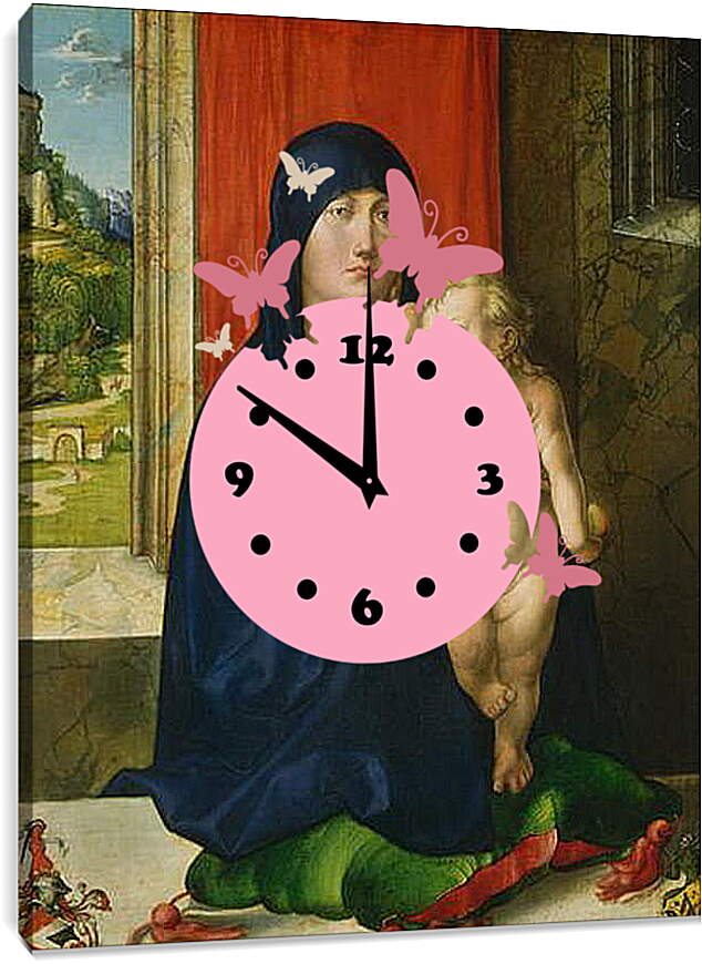 Часы картина - Madonna and Child. Мадонна с младенцем. Альбрехт Дюрер