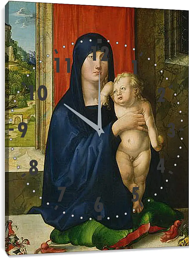 Часы картина - Madonna and Child. Мадонна с младенцем. Альбрехт Дюрер