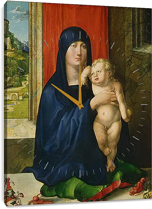 Часы картина - Madonna and Child. Мадонна с младенцем. Альбрехт Дюрер