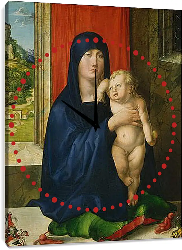 Часы картина - Madonna and Child. Мадонна с младенцем. Альбрехт Дюрер